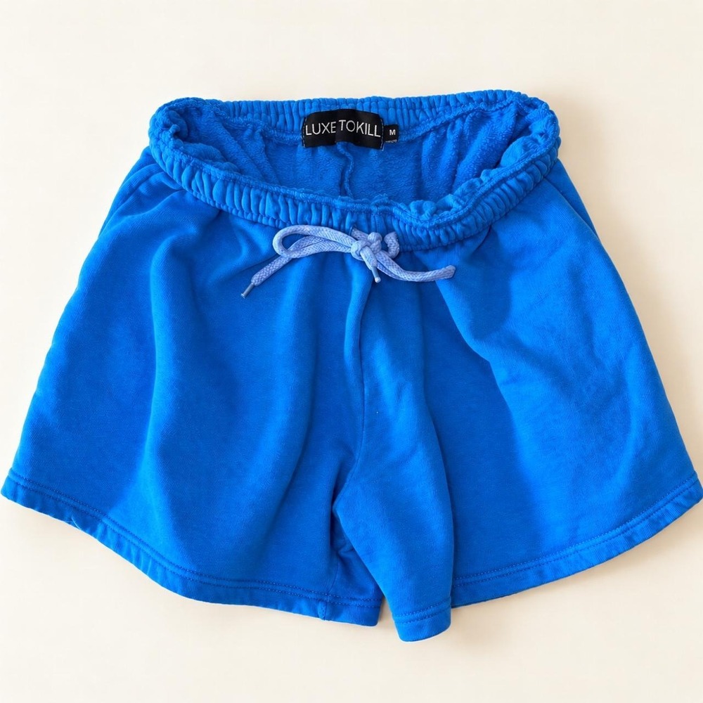 Luxe To Kill Cobalt Blue Sweat Shorts | Size Medium